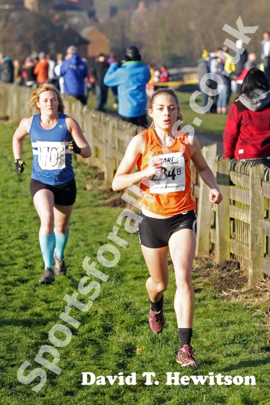 Chloe Price (Durham City) during the 2013 Durham Cathedral Relays senior womens race.